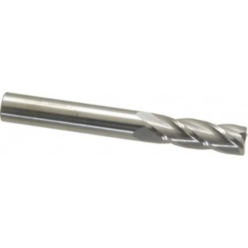 KYOCERA SGS 3/8, 1-1/8 LOC, 3/8 Shank Diam, 3 OAL, 4 Flute, Solid Carbide Square End Mill Single End, Uncoated, Spira...